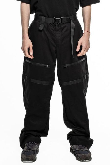 Брюки хлопковые с декоративными молниями MAYTRY