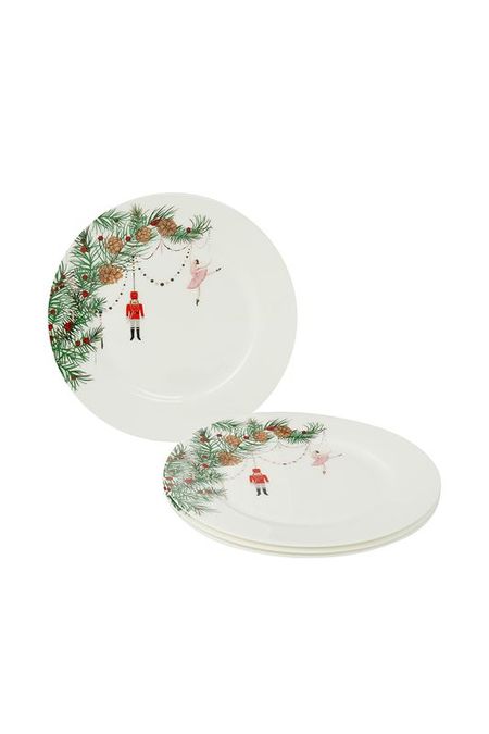 Набор из 4 обеденных фарфоровых тарелок с принтом Nutcracker and Ballerina 21maison 4342₽
