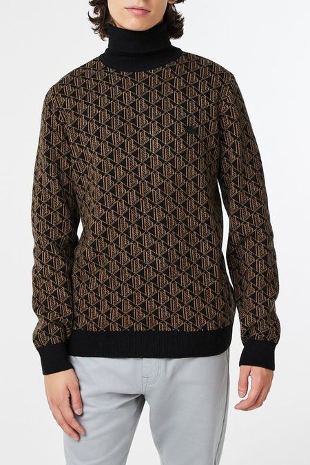 Свитер с высоким воротником с принтом Lacoste 25480₽