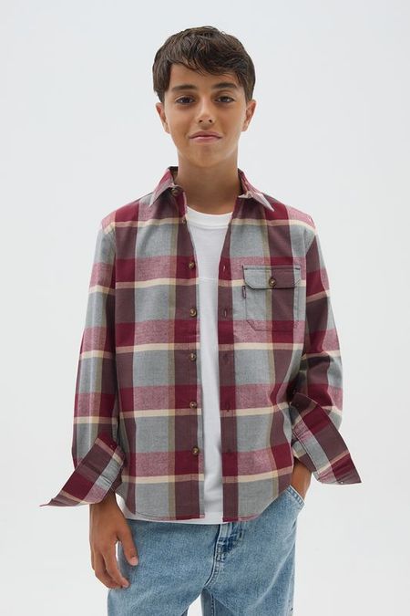 Рубашка хлопковая в клетку OVS 1990₽