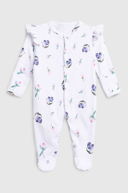 Комбинезон хлопковый на кнопках с принтом Aspaya 1790₽