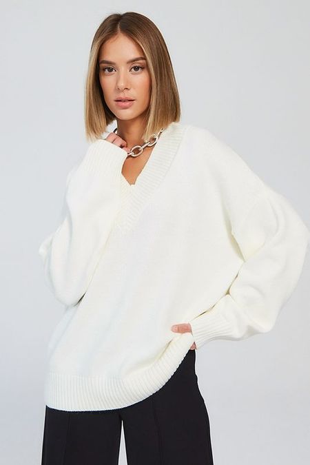 Пуловер из смесовой шерсти Trends Brands Base