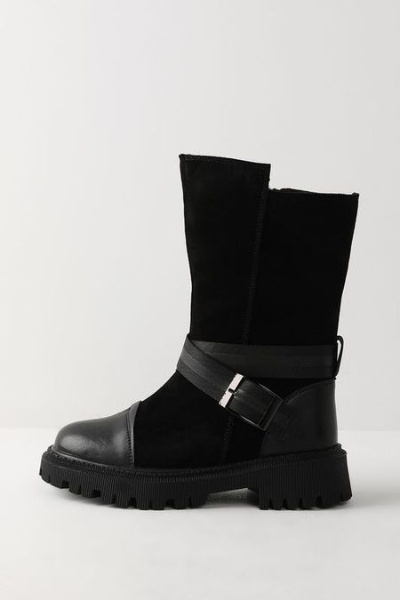 Сапоги кожаные с пряжкой Mursu 6490₽