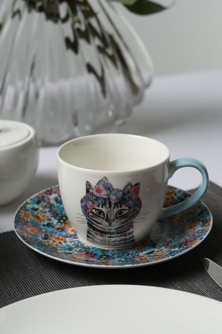 Набор фарфоровый из 2 чашек с блюдцами Kitchen Craft 2590₽