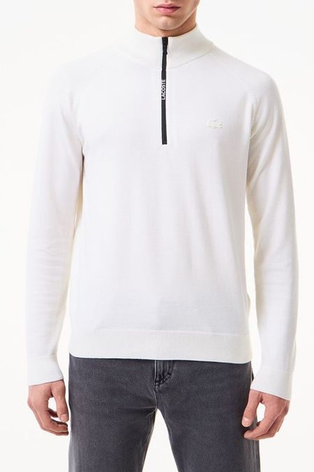 Джемпер из шерсти и хлопка с воротником на молнии Lacoste 14990₽