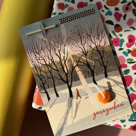 Открытка свечка Прогулка 500₽