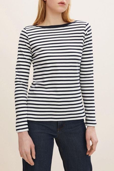 Хлопковый лонгслив в полоску TOM TAILOR 2099₽