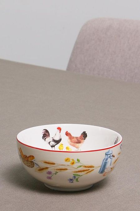 Пиала фарфоровая с принтом Country Life Easy Life 690₽