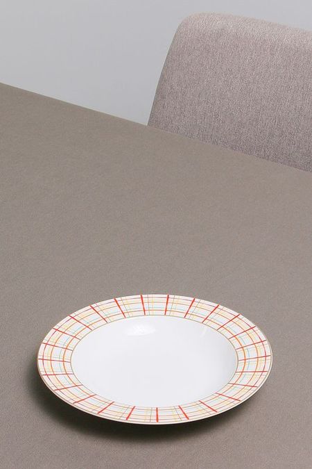 Тарелка фарфоровая суповая с принтом Easy Life 330₽