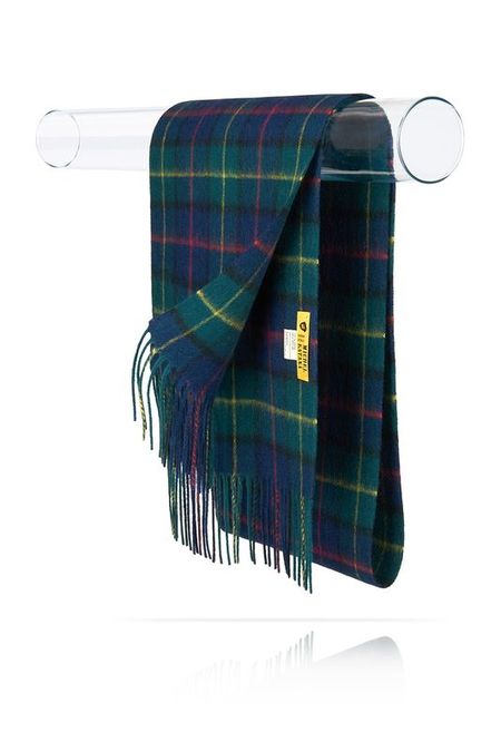 Шарф шерстяной в клетку с кистями MICHEL KATANA 1990₽