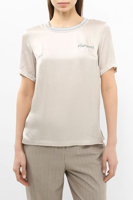 Топ с коротким рукавом и логотипом Auranna 3667₽