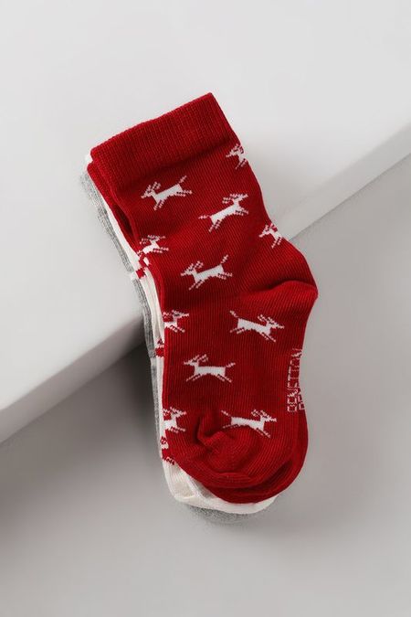 Набор из 3 пар хлопковых носков с принтом Benetton Undercolors