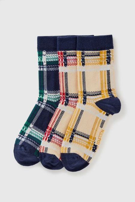 Набор из 3 пар хлопковых носков с принтом Benetton Undercolors 1492₽