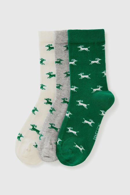 Набор из 3 пар хлопковых носков с принтом Benetton Undercolors 1492₽