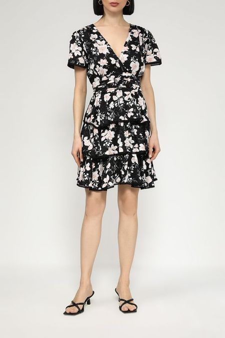 Платье с V-вырезом и цветочным принтом Guess 8230₽