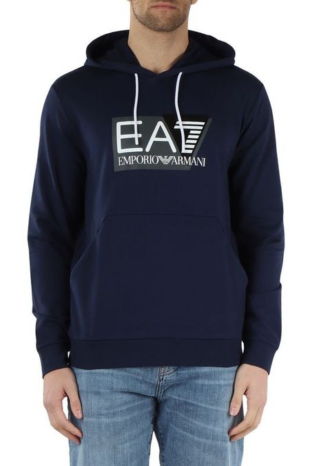 Худи хлопковое с карманом Ea7 8240₽