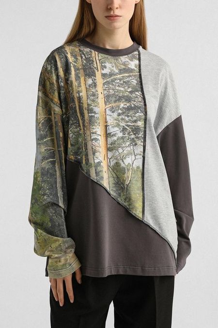 Лонгслив хлопковый с принтом ARTOGRAPH 6375₽