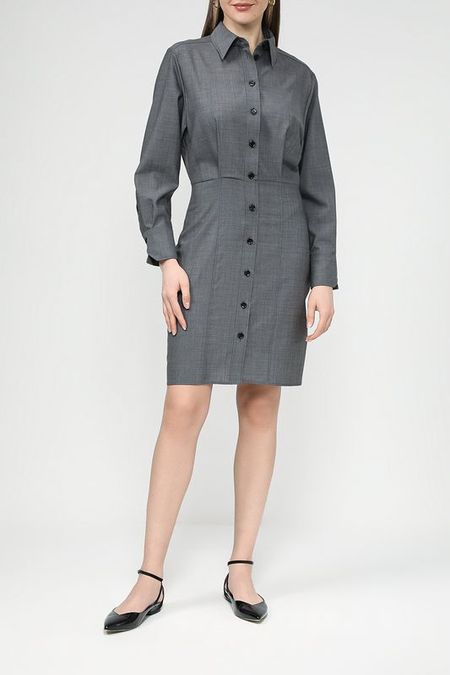 Платье-рубашка приталенное из шерсти BOSS 17992₽