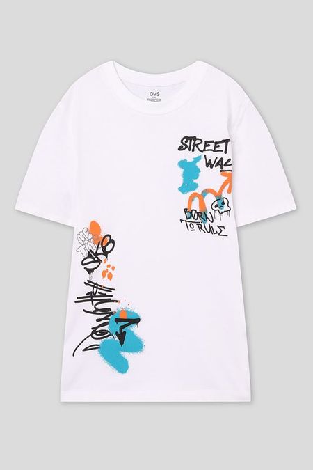 Футболка хлопковая с принтом OVS 622₽