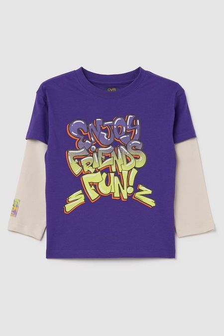 Лонгслив хлопковый с принтом OVS 832₽