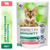 Корм сухой для иммунитета кошек PERFECT FIT Immunity говядина семена льна голубика