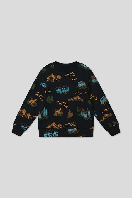 Хлопковый свитшот с принтом OVS 420₽