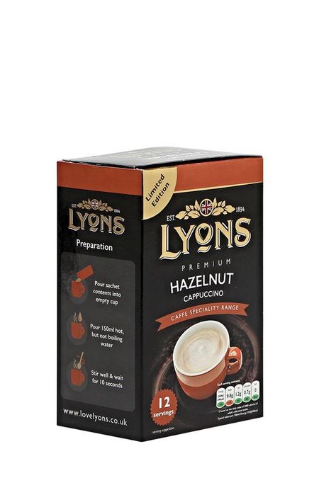 Кофе растворимый сублимированный Premium Hazelnut Cappuccino Lyons 340₽