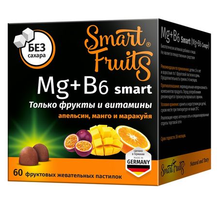 Смарт Фрутс Магний+В6 Смарт Пастилки Жев.№60