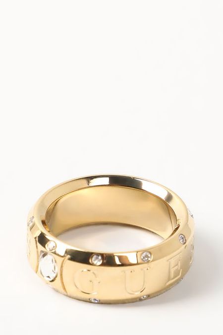 Кольцо с кристаллами и логотипом Guess 4990₽