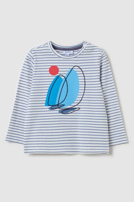 Лонгслив хлопковый с принтом Fagottino 675₽