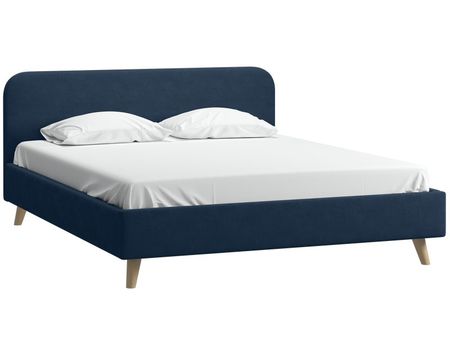 Кровать divanru Лайтси 200 Velvet Navy Blue 42990₽