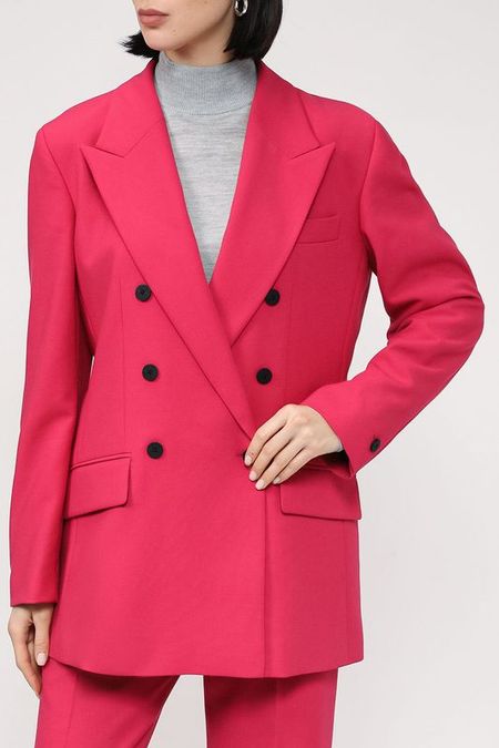 Двубортный пиджак с заостренными лацканами HUGO 17242₽