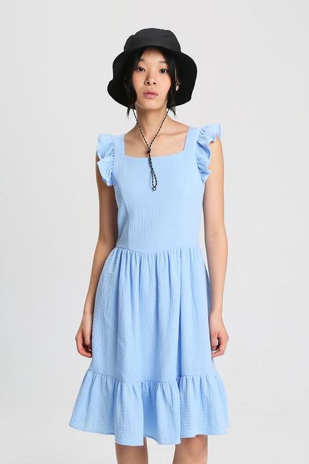 Сарафан хлопковый на лямках с рюшами и воланом SMENA 1455₽