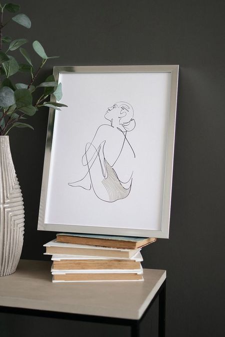 Постер с объемным серебром Beach в раме Gallery 5