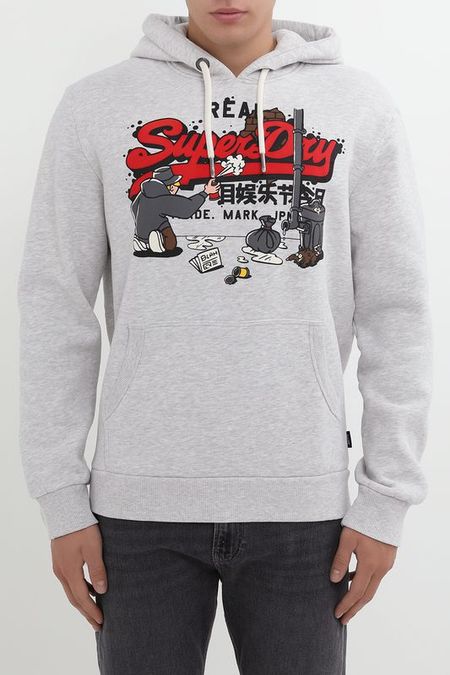 Худи хлопковое с принтом Superdry 8150₽