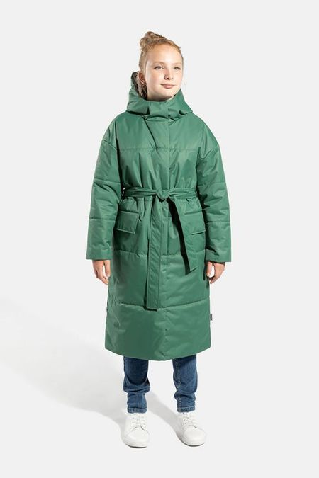 Пальто утепленное на поясе Kisu 9675₽