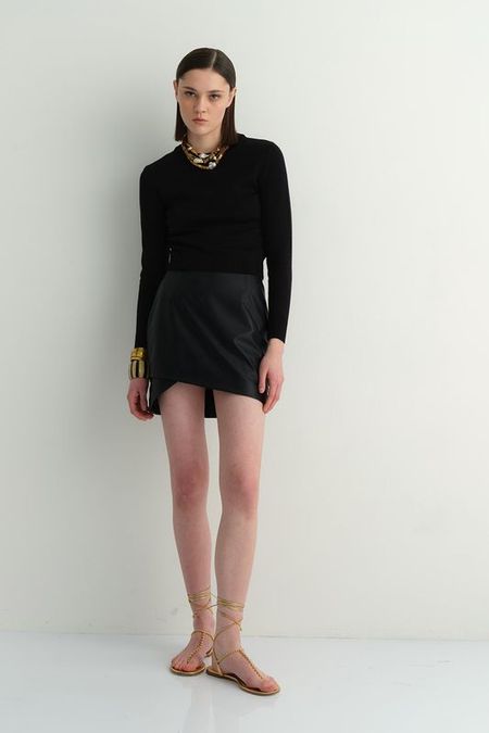 Юбка мини из экокожи LAROOM 4725₽