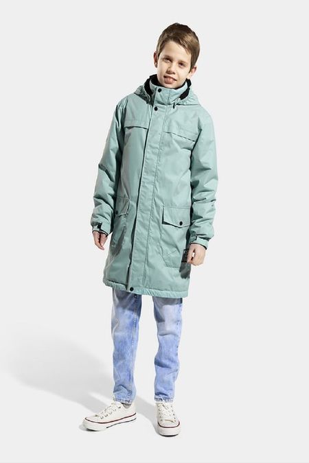 Парка с капюшоном и накладными карманами Kisu 6150₽