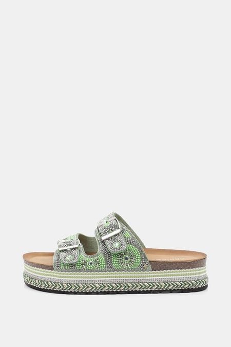 Сабо со стразами Abricot 3262₽