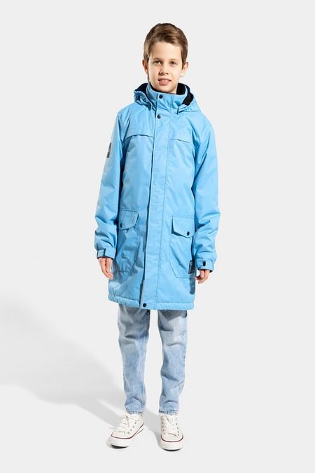 Парка с капюшоном и накладными карманами Kisu 6150₽