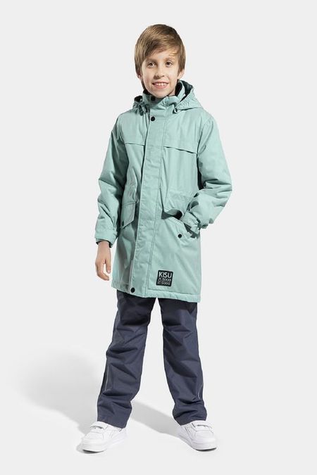 Парка с капюшоном и накладными карманами Kisu 5550₽