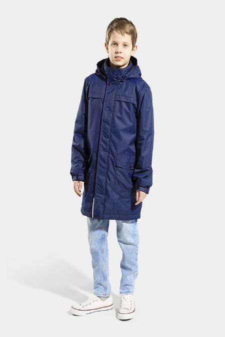 Парка с капюшоном и накладными карманами Kisu 6150₽