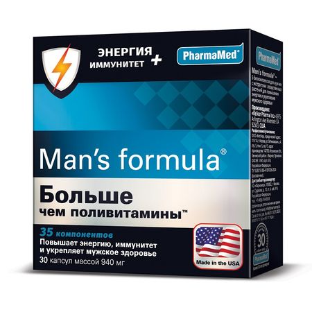 Менс Формула Больше Чем Поливитамины Энергия+Иммунитет Капс.№30
