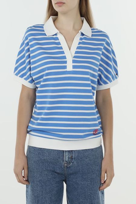 Поло с отложным воротником и контрастными деталями Tommy Hilfiger 7990₽