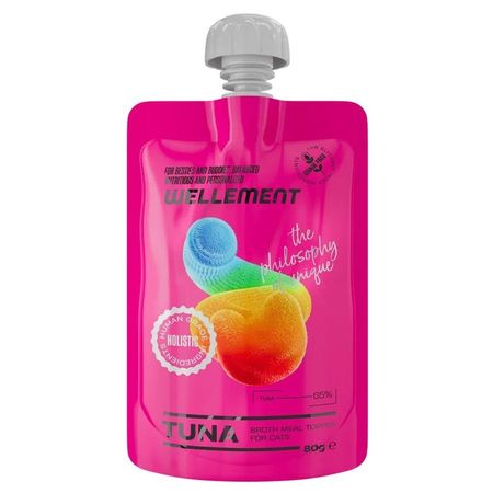 Wellement влажный корм для кошек с тунцом жидкий топпинг в паучах - 150 г 154₽