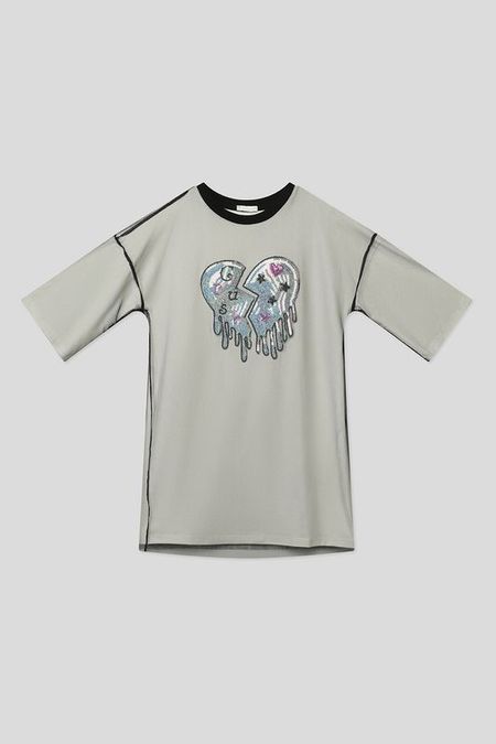 Комбинированное платье с пайетками Choupette 950₽