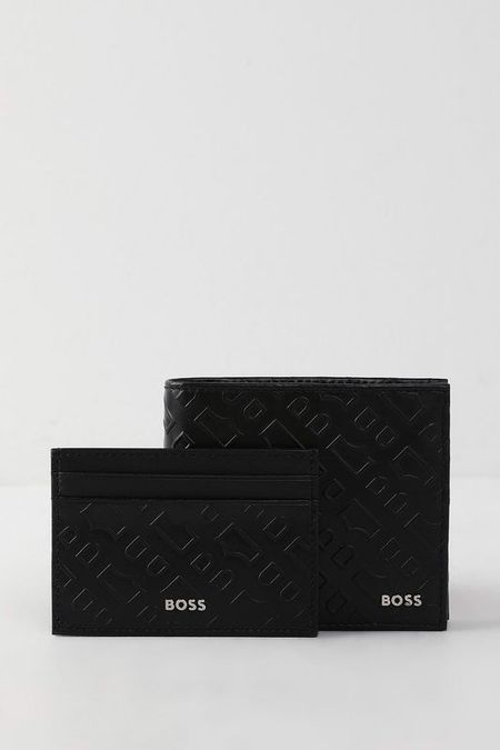 Подарочный набор из картхолдера и портмоне из кожи BOSS 17590₽