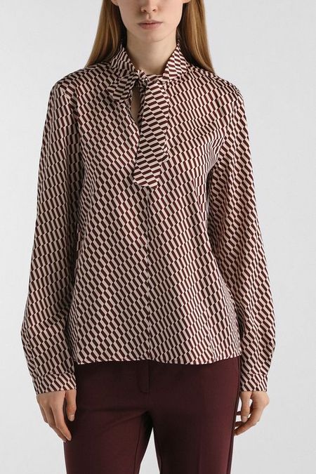 Блуза прямого кроя с бантом Emme Marella