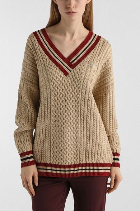 Пуловер вязаный с контрастной окантовкой Guess 10717₽