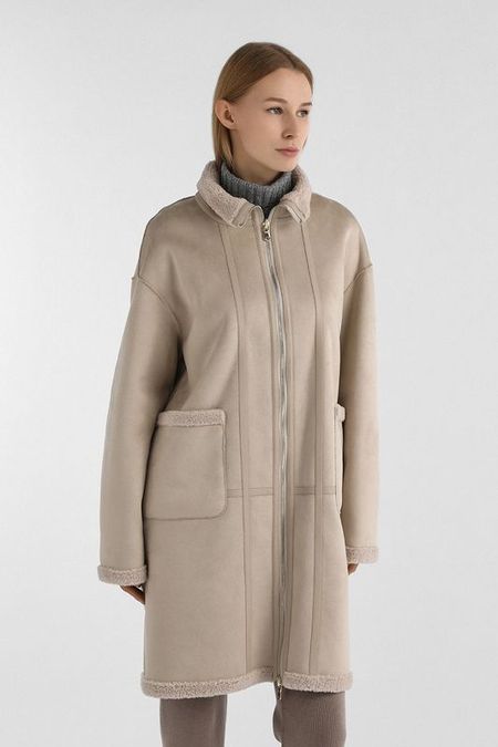 Дубленка из искусственной кожи с воротником стойкой Emme Marella 28492₽